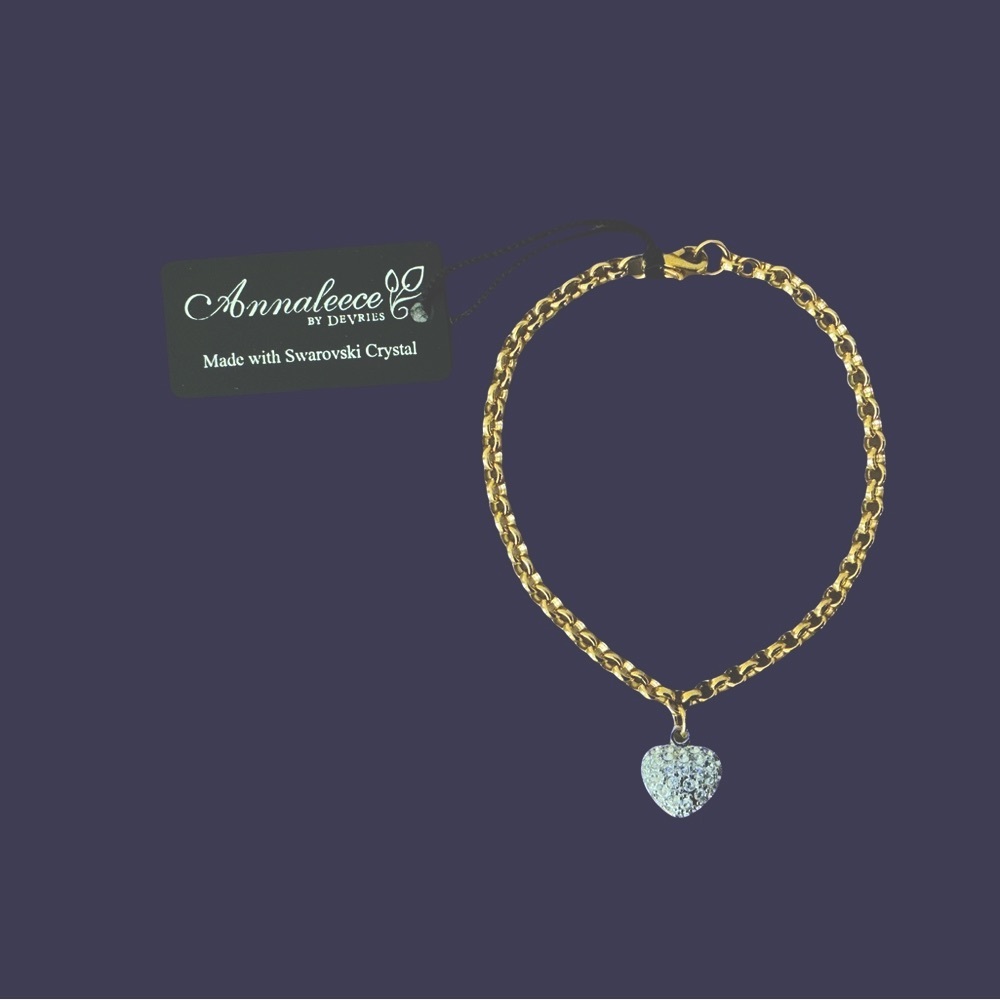 Annaleece by Devries Bracelet with Swarovski Crystal Heart